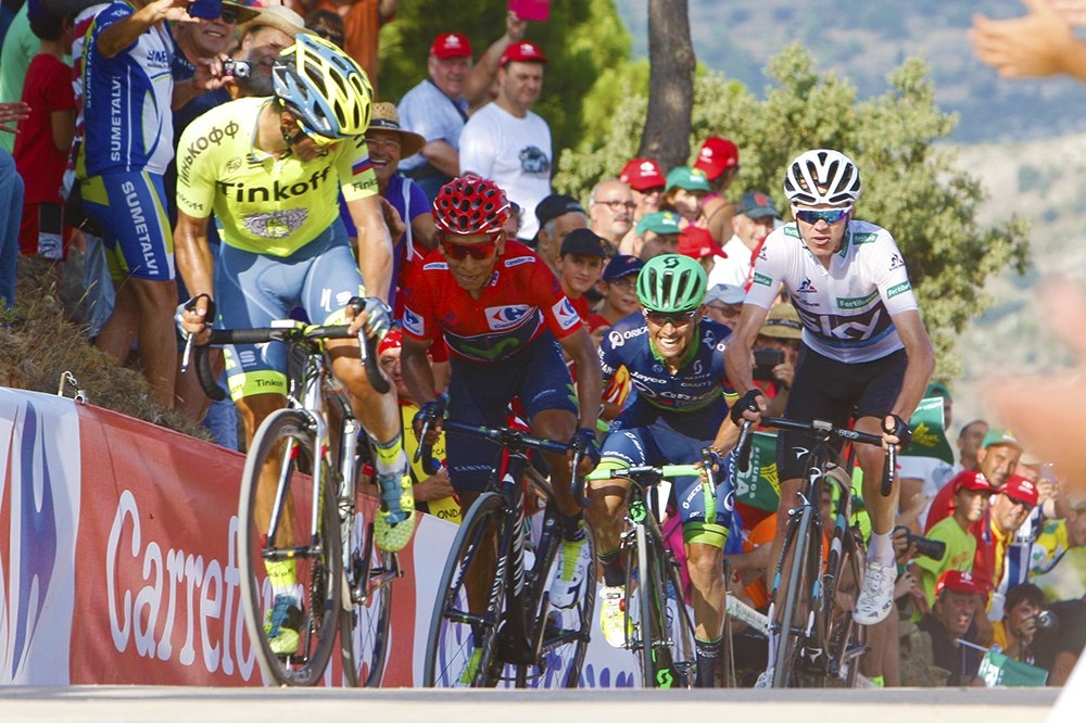 Vrhunski kolesarji, med njimi tudi Contador